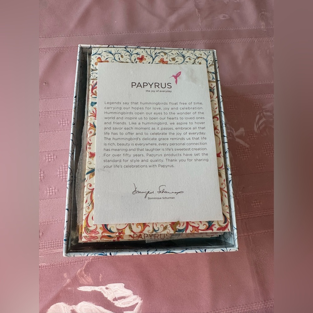 Papyrus Thank You Cards open box, 10 remaining 6x4 inches ,envelopes & stickers